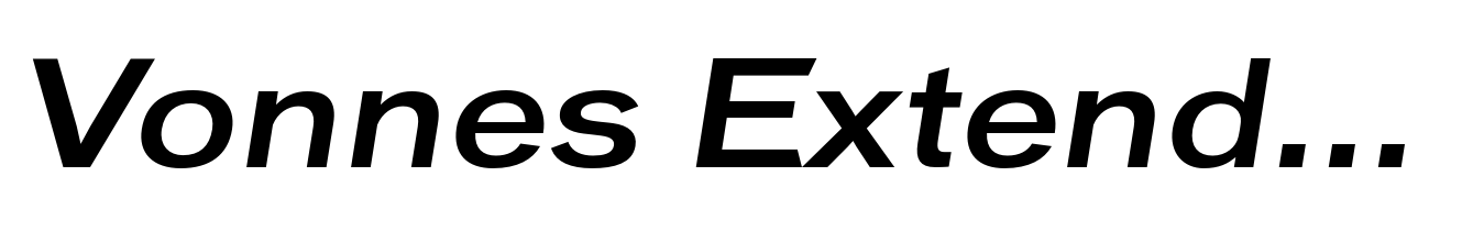 Vonnes Extended Medium Italic
